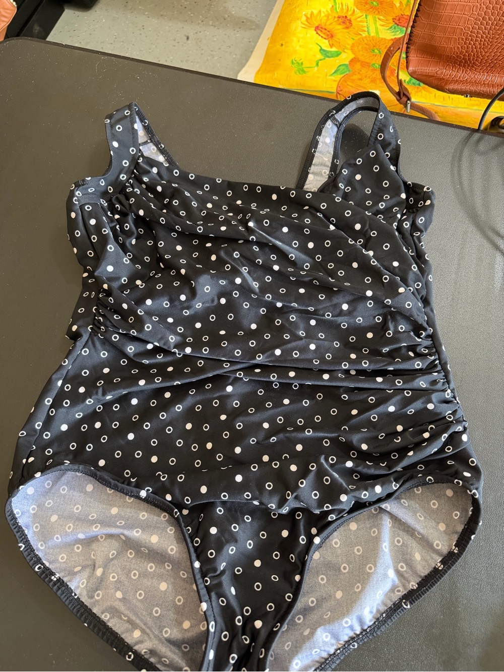 Miraclesuit Black and White Polka Dot One-Piece